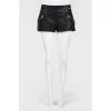 Leather mini shorts