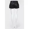 Leather mini shorts