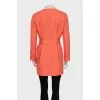 Reversible buttoned raincoat