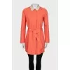 Reversible buttoned raincoat