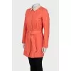 Reversible buttoned raincoat
