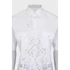 White shirt with lace inserts