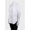 White shirt with lace inserts