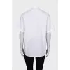 White shirt with lace inserts