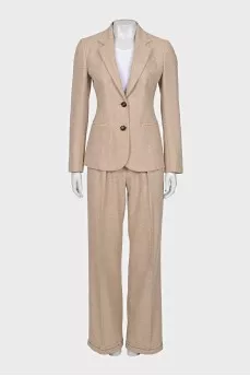 Wool and cashmere trouser suit