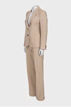 Wool and cashmere trouser suit