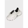 Leather sneakers with a textured sole