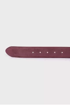 Suede belt with silver buckle