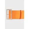 Satin belt with crystal buckle