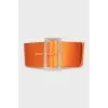 Satin belt with crystal buckle