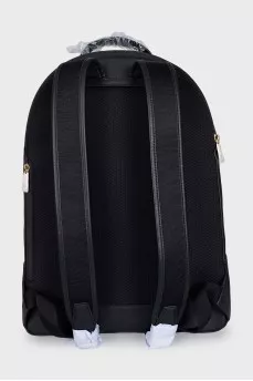 Men's leather backpack with tag