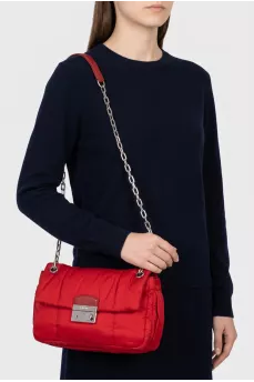 Red textile bag