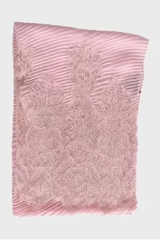 Pink cashmere scarf with tag