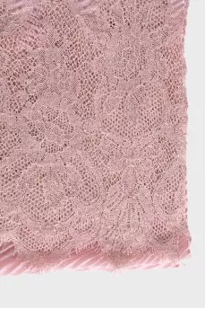 Pink cashmere scarf with tag