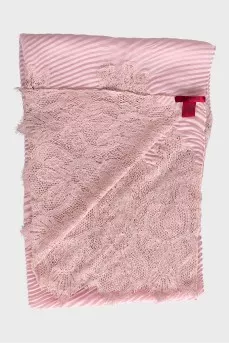 Pink cashmere scarf with tag