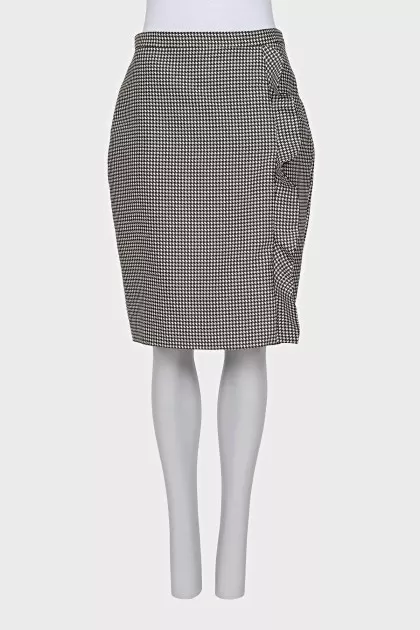 Black and white printed skirt