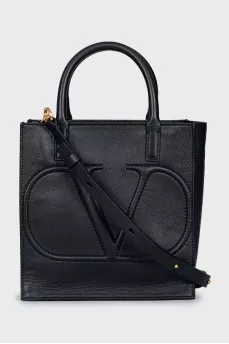 Black bag with embossed logo