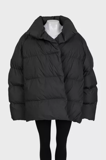 Oversized black down jacket