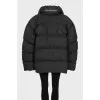 Oversized black down jacket