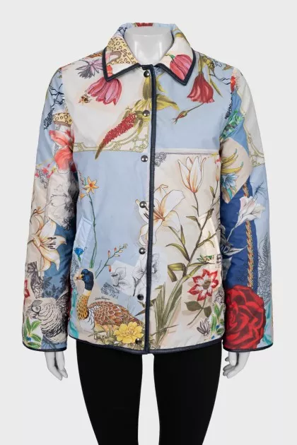 Reversible floral print jacket