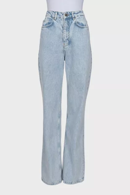 Джинси straight fit блакитного кольору