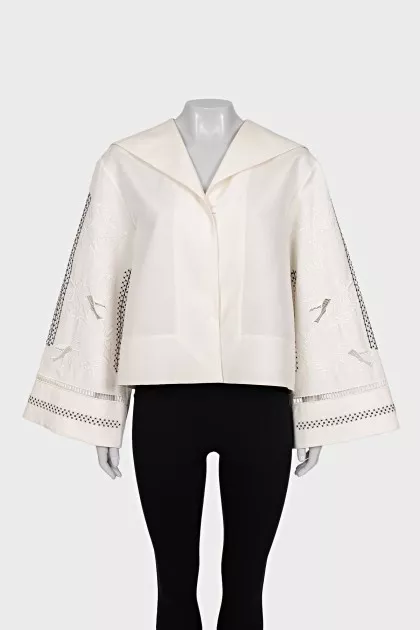 Embroidered loose-fitting shirt