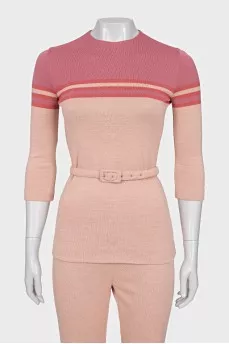 Pink set with a belt