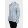 Shirt decorated with mirror mosaic