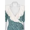 White collar dress with floral print