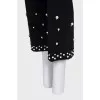 Trousers decorated with beads and crystals