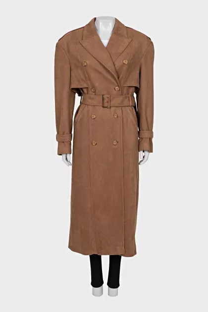 Straight buttoned coat