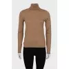 Brown high neck golf
