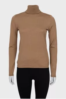 Brown high neck golf