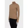 Brown high neck golf