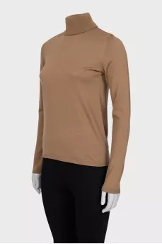 Brown high neck golf