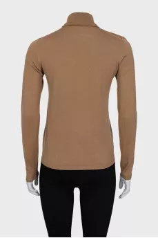 Brown high neck golf