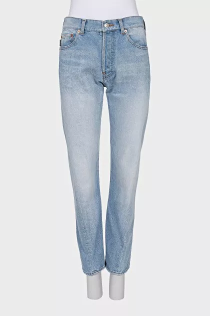 Блакитні джинси straight fit