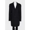 Men's straight wool coat