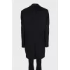 Men's straight wool coat