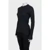 Fitted long sleeve zip-up top