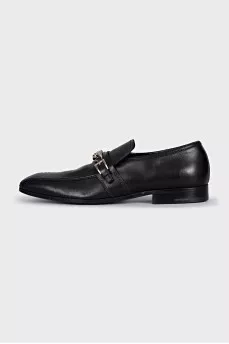 Men's leather shoes with chain