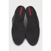 Leather sneakers with a textured sole