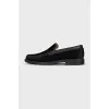 Men's black suede loafers