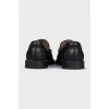 Men's black suede loafers
