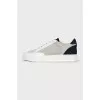 Men's gray perforated sneakers