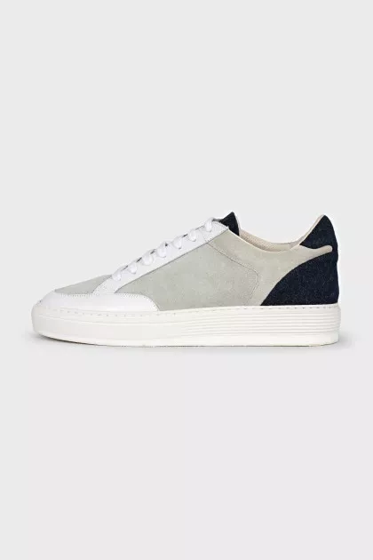 Men's gray perforated sneakers