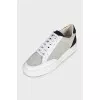 Men's gray perforated sneakers