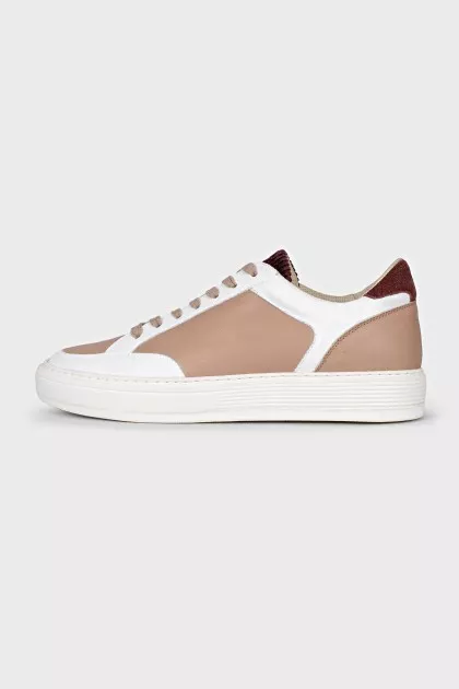 Men's two-tone perforated sneakers