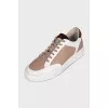 Men's two-tone perforated sneakers