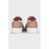 Men's two-tone perforated sneakers